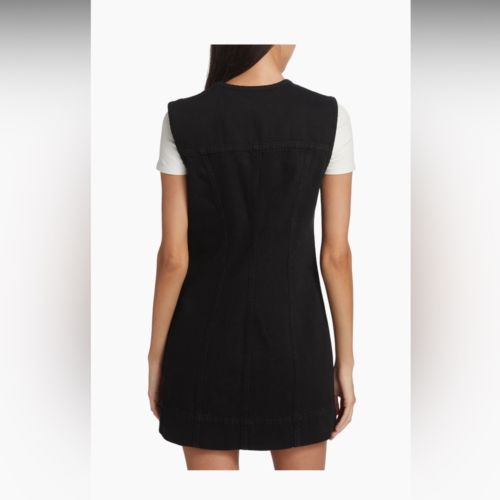 Frame Denim Black Button-Front Mini Dress - Picture 4 of 6